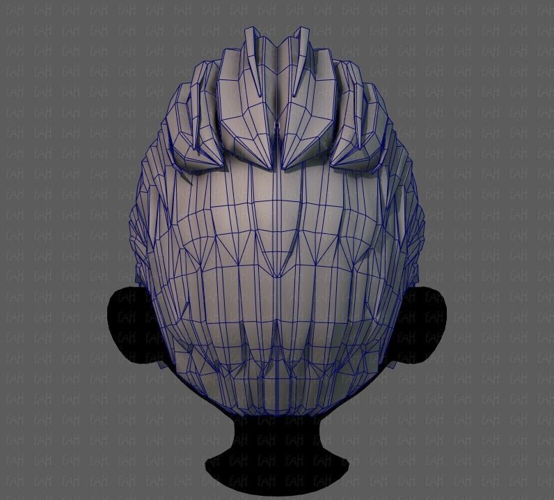 3D Hair style for boy V66 Low-poly 3D model_29