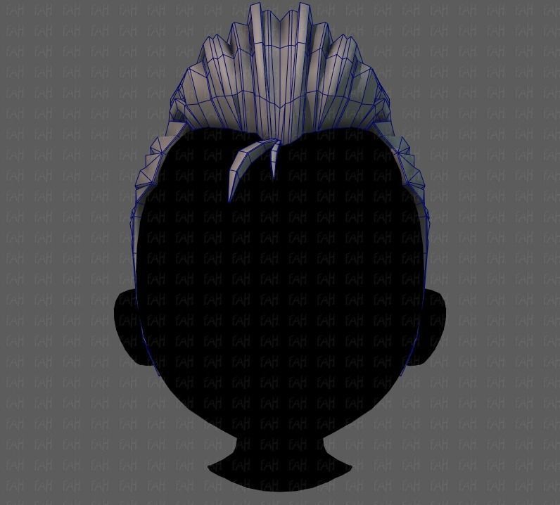3D Hair style for boy V66 Low-poly 3D model_25
