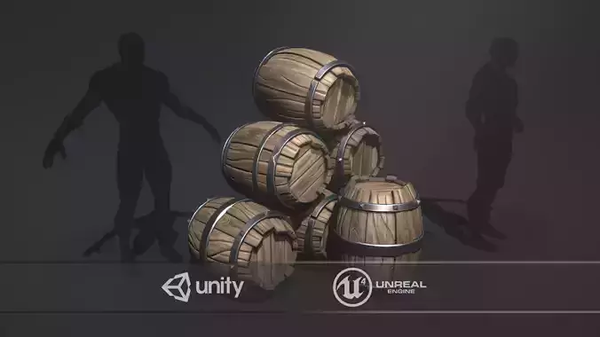 Fantasy Wooden Barrel