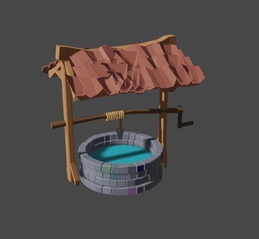 Medieval Well  3D model_7