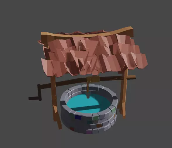 Medieval Well  3D model_0