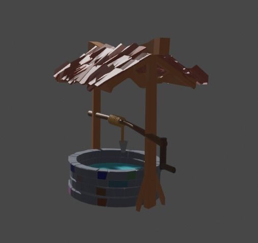 Medieval Well  3D model_12