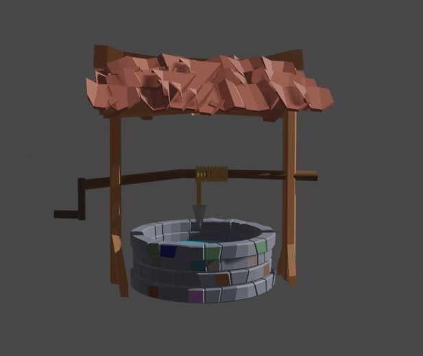 Medieval Well  3D model_3
