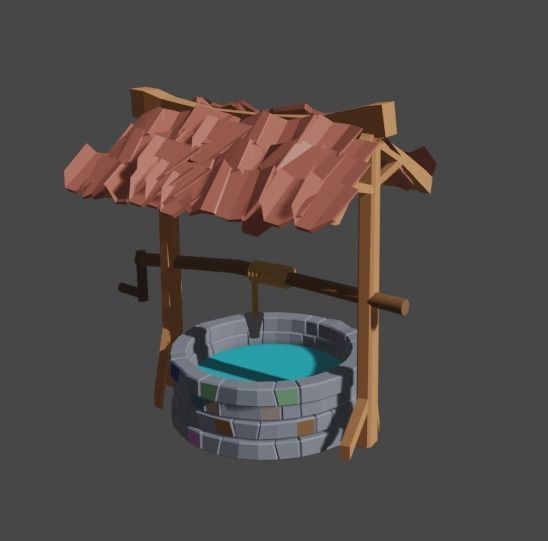 Medieval Well  3D model_5