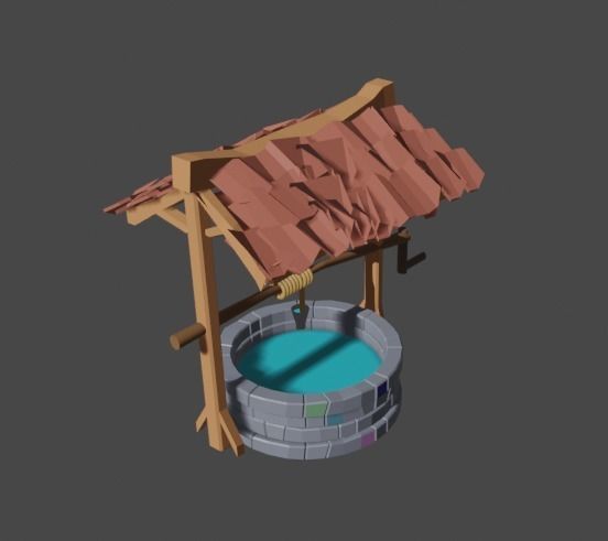 Medieval Well  3D model_10