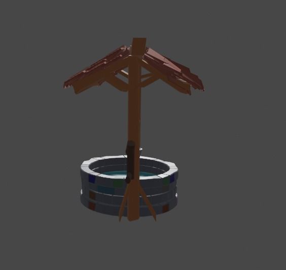 Medieval Well  3D model_4