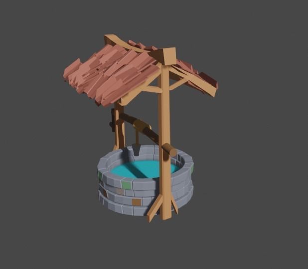 Medieval Well  3D model_9
