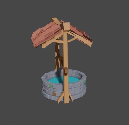 Medieval Well  3D model_6