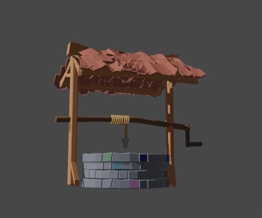 Medieval Well  3D model_11