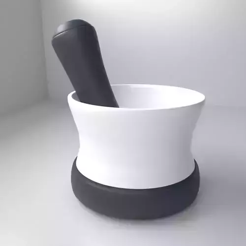 Ceramic with Silicon Mortar and Pestle 7