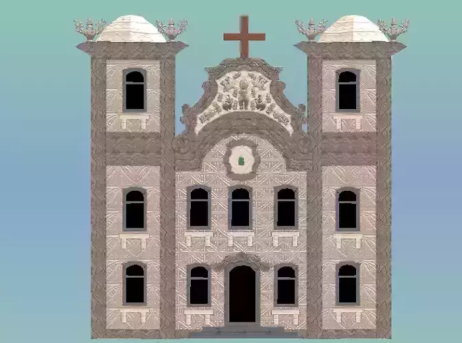 Santarem NeoBaroque Church Free low-poly 3D model