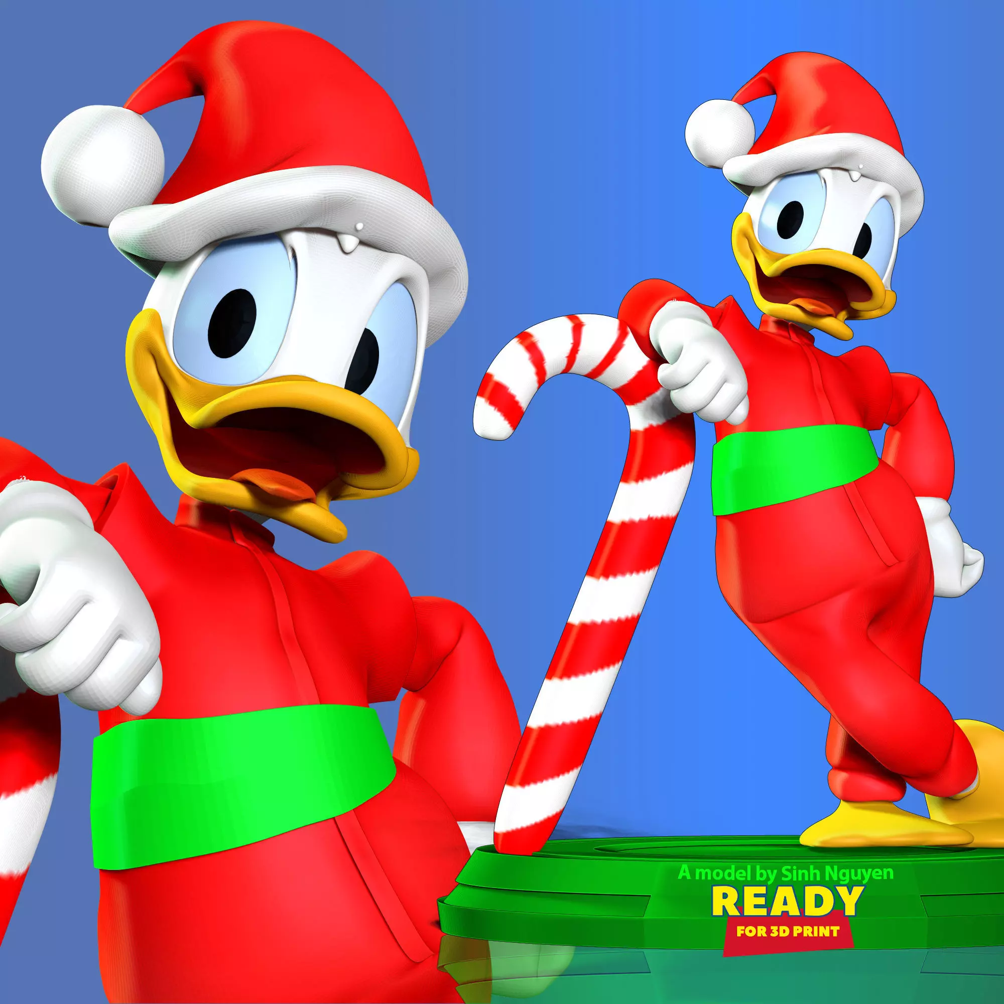 Donald Duck - Christmas 3D print model_0