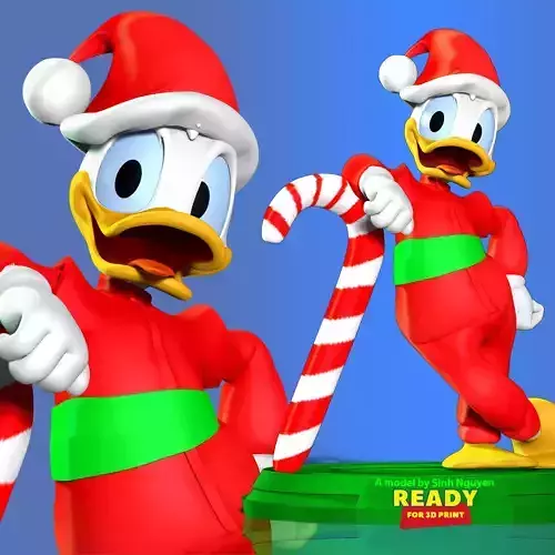 Donald Duck - Christmas 3D print model