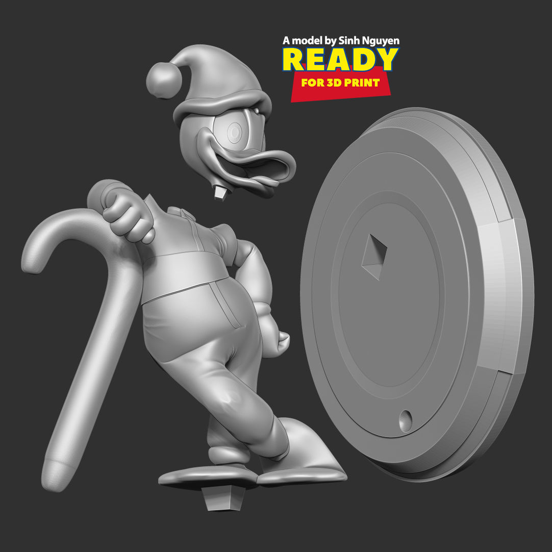 Donald Duck - Christmas 3D print model_2