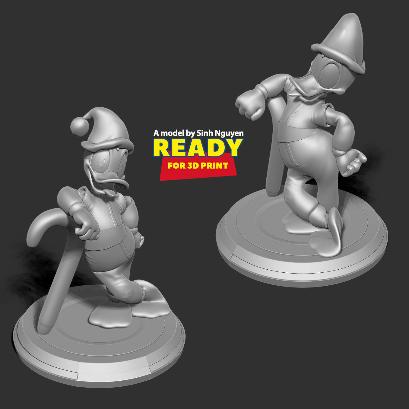 Donald Duck - Christmas 3D print model_3