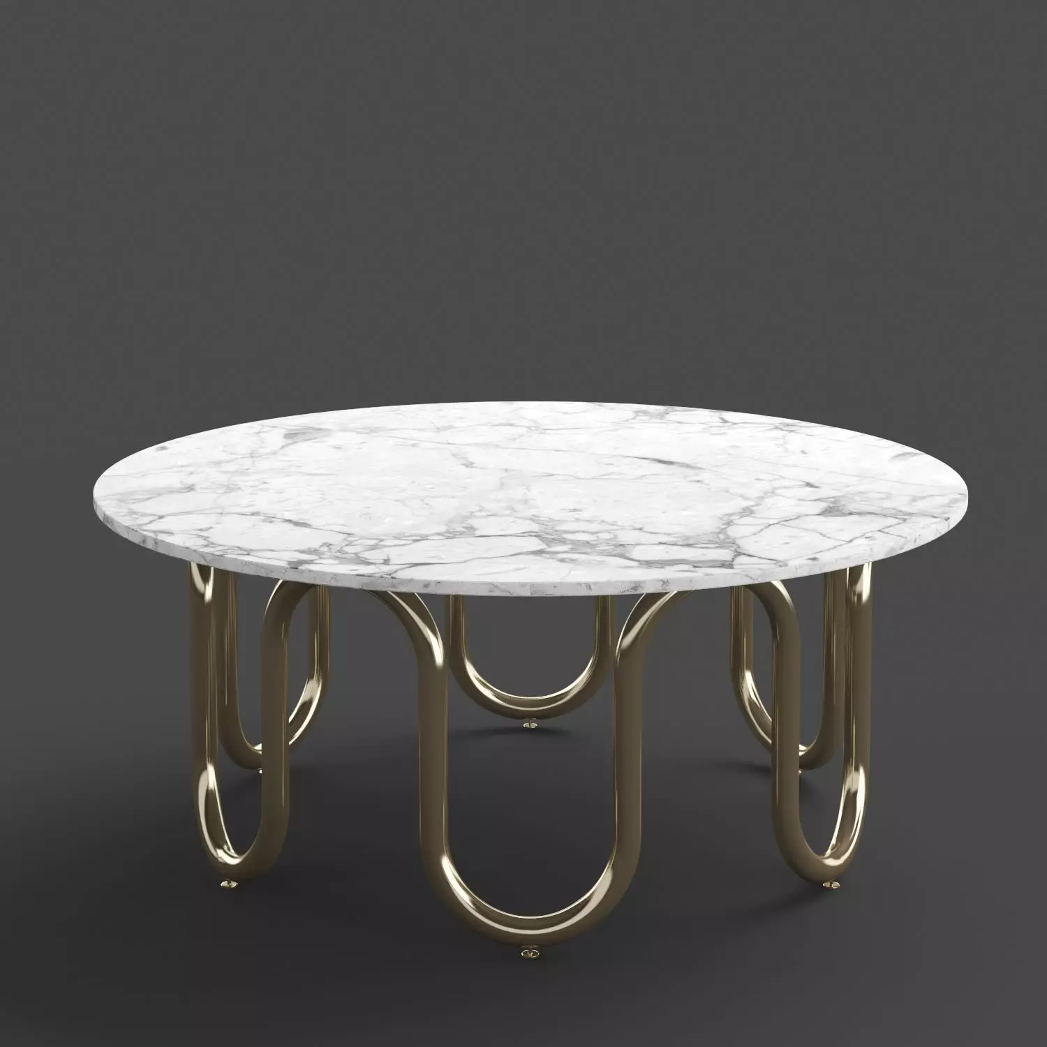 Tea table  Low-poly 3D model_0