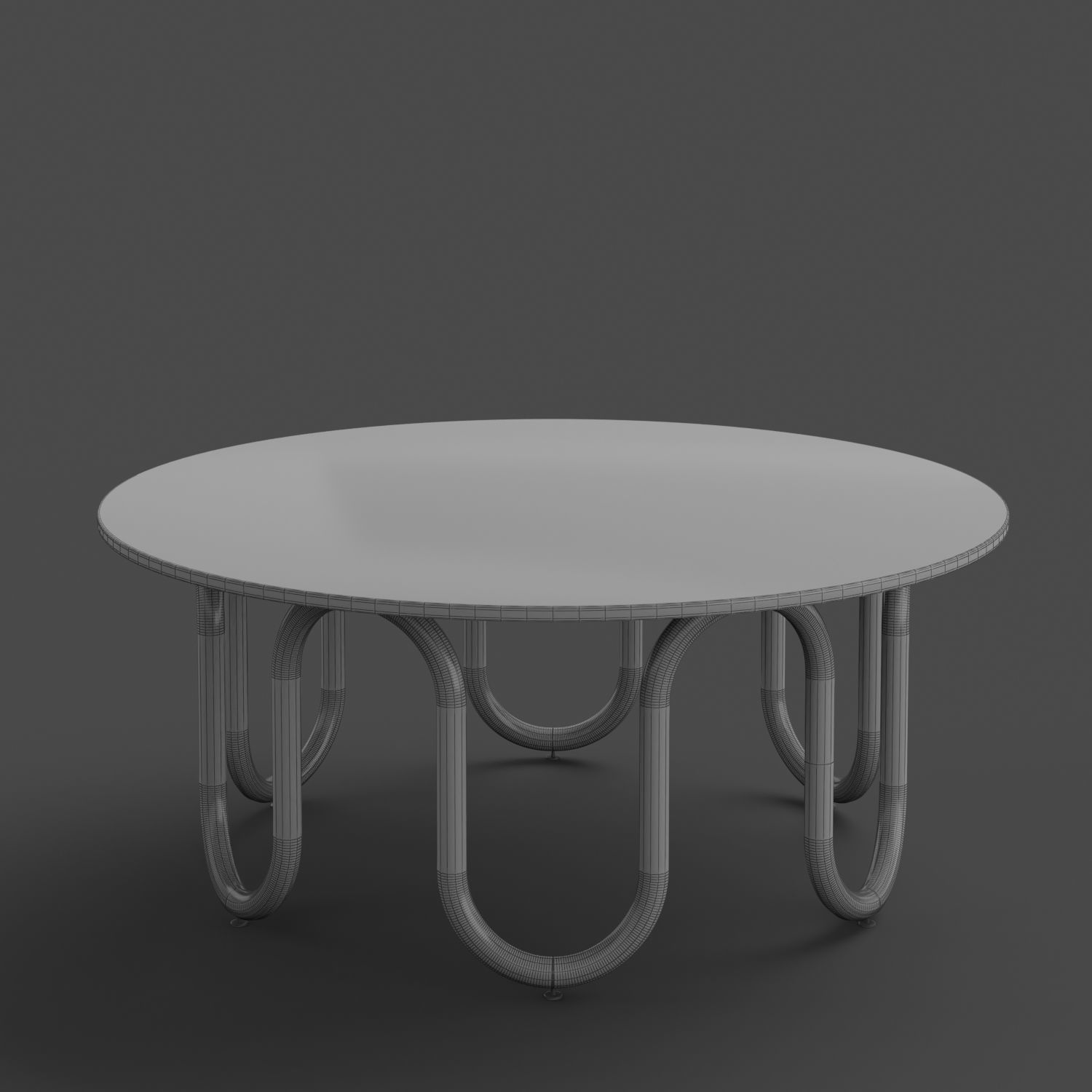 Tea table  Low-poly 3D model_3
