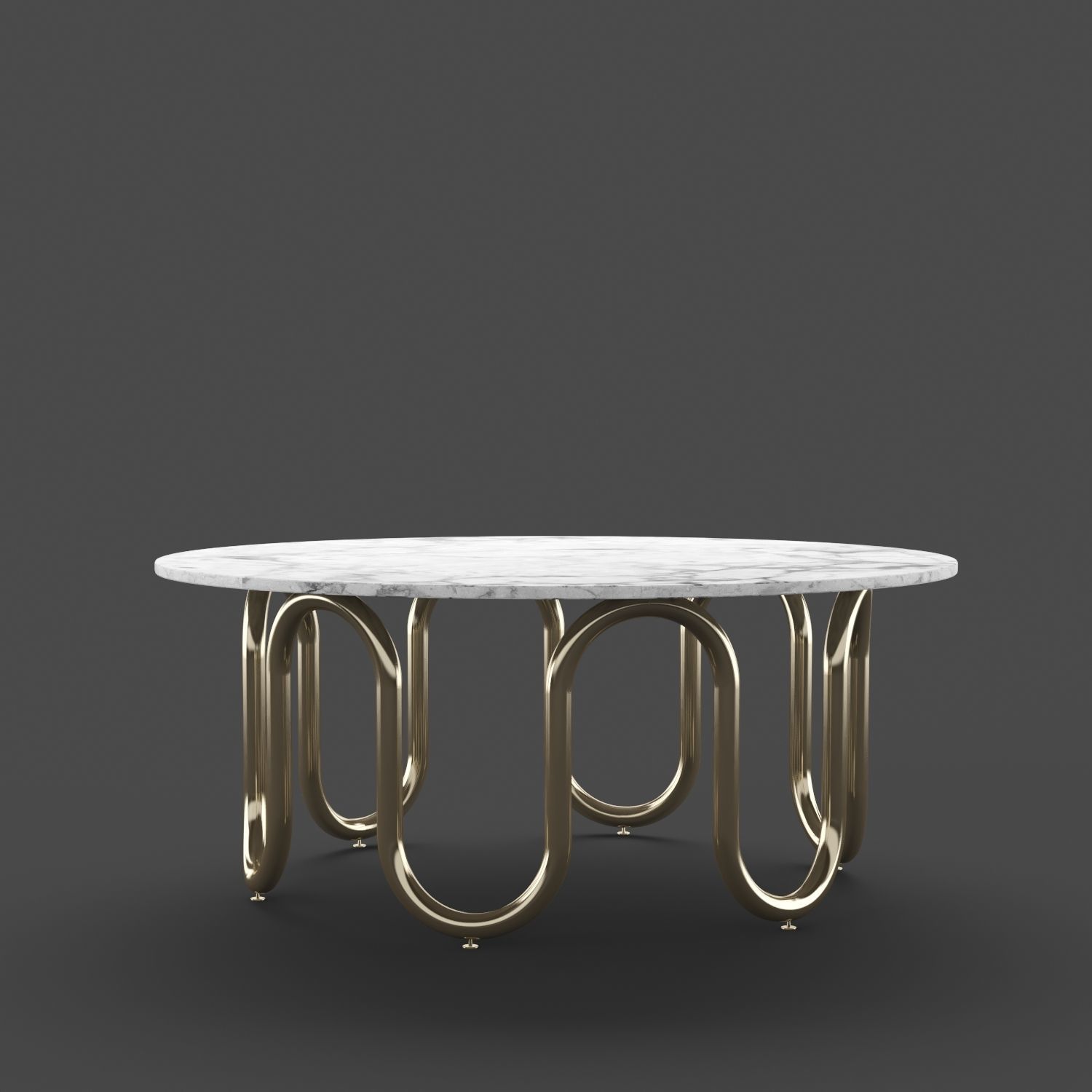 Tea table  Low-poly 3D model_1
