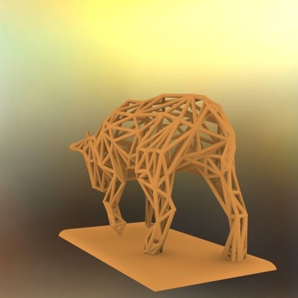 Raging bull 3D print model_35