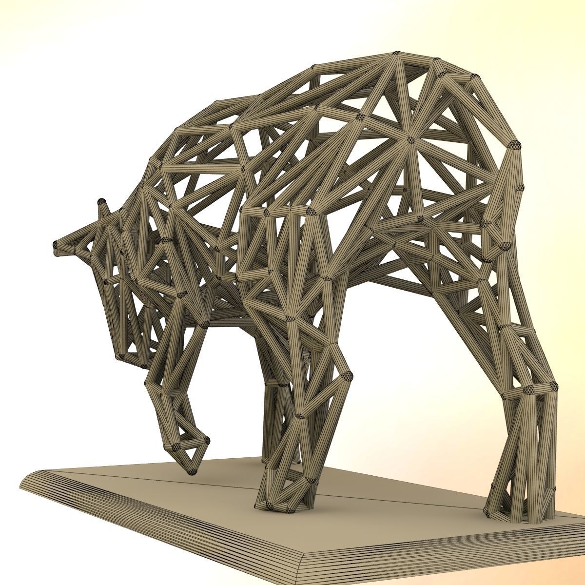 Raging bull 3D print model_6