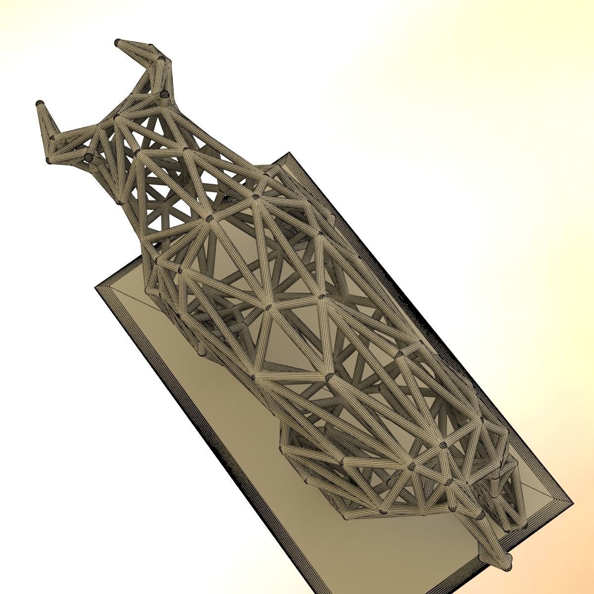 Raging bull 3D print model_7