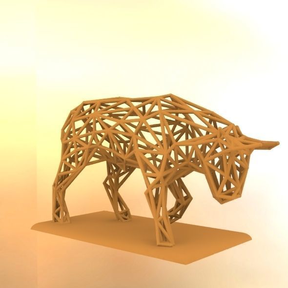 Raging bull 3D print model_31