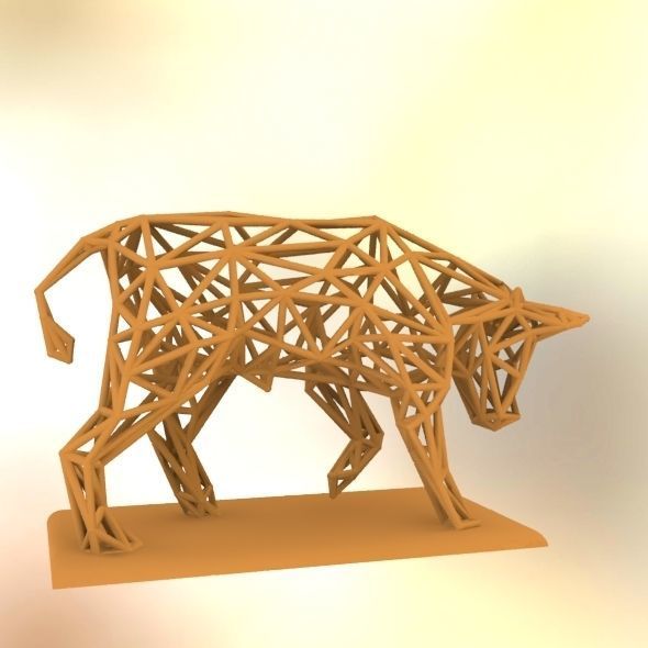 Raging bull 3D print model_26