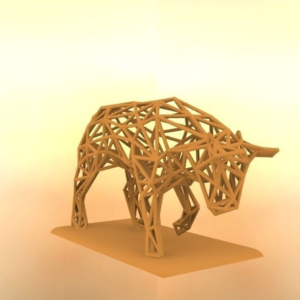 Raging bull 3D print model_24