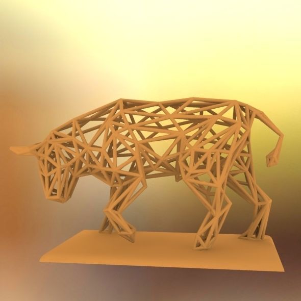 Raging bull 3D print model_39