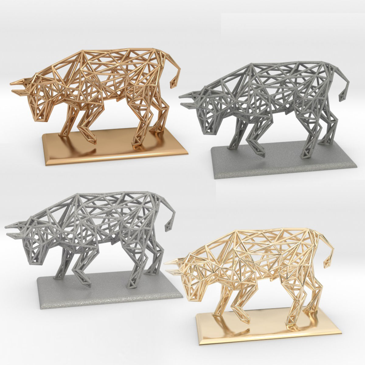 Raging bull 3D print model_3