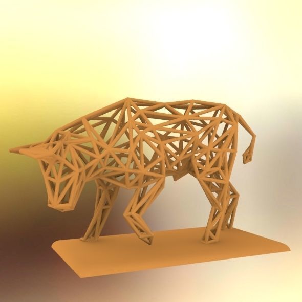 Raging bull 3D print model_42