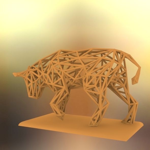 Raging bull 3D print model_37