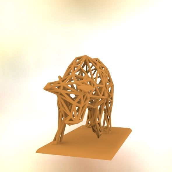 Raging bull 3D print model_23