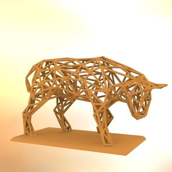 Raging bull 3D print model_34