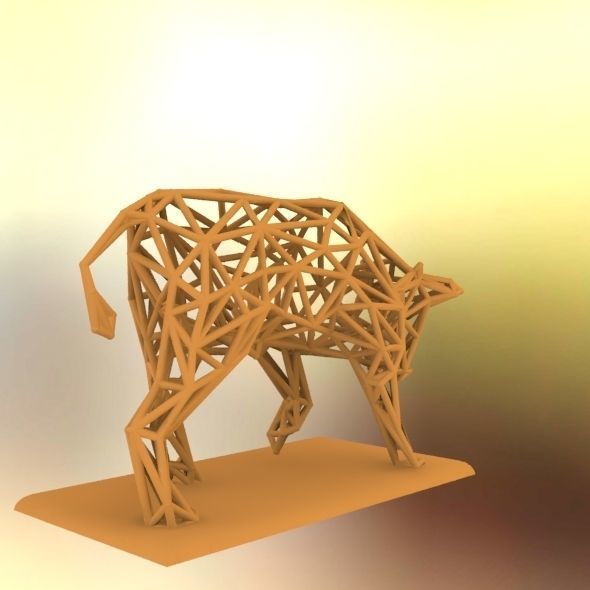 Raging bull 3D print model_29