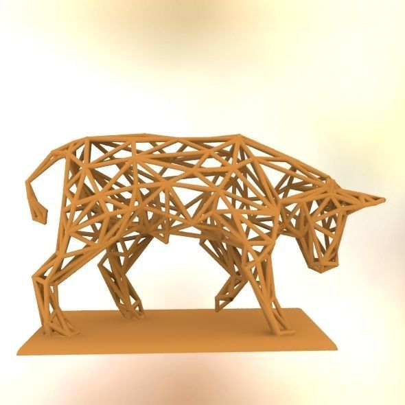 Raging bull 3D print model_41