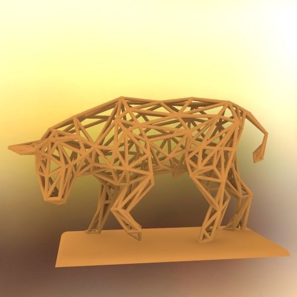 Raging bull 3D print model_40