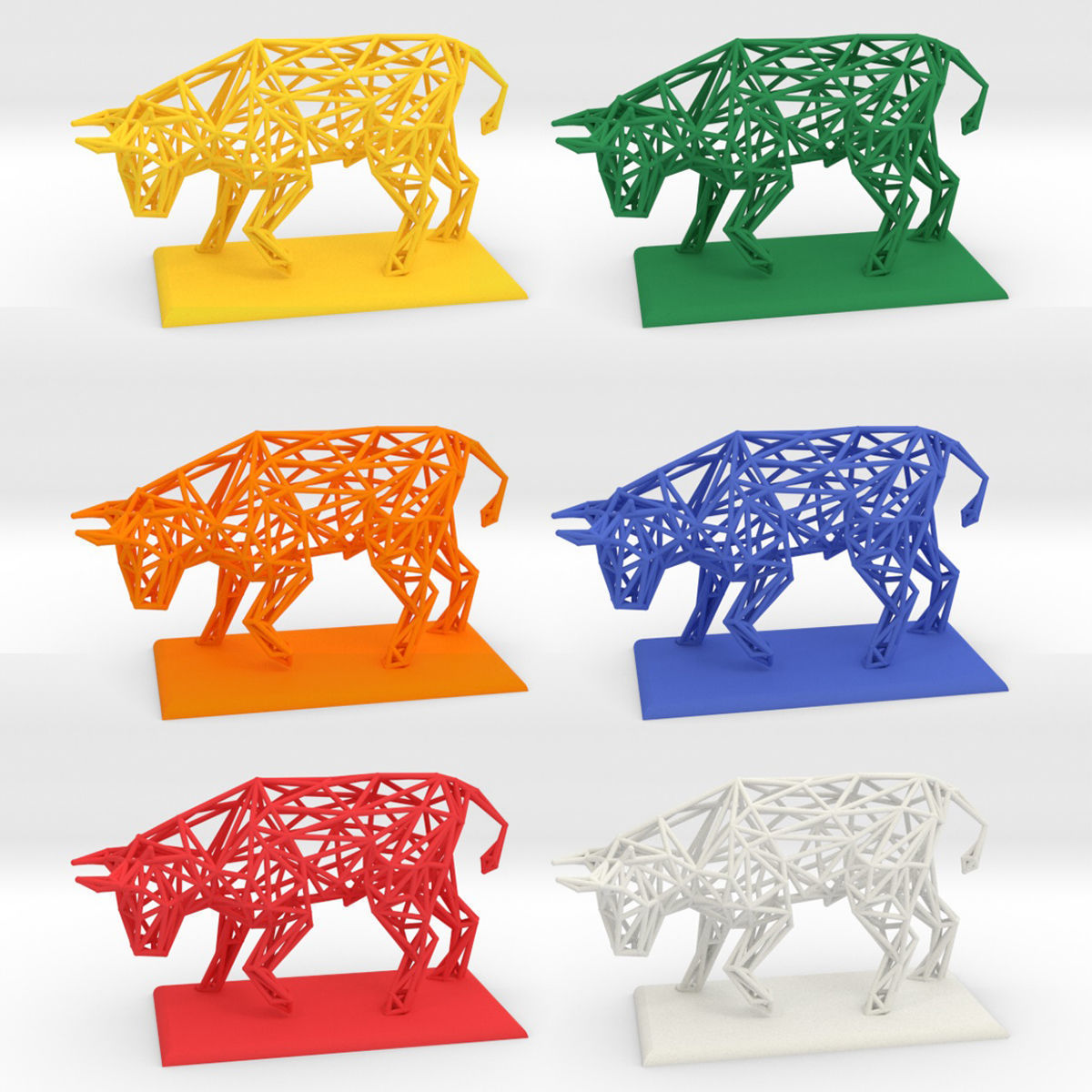 Raging bull 3D print model_4