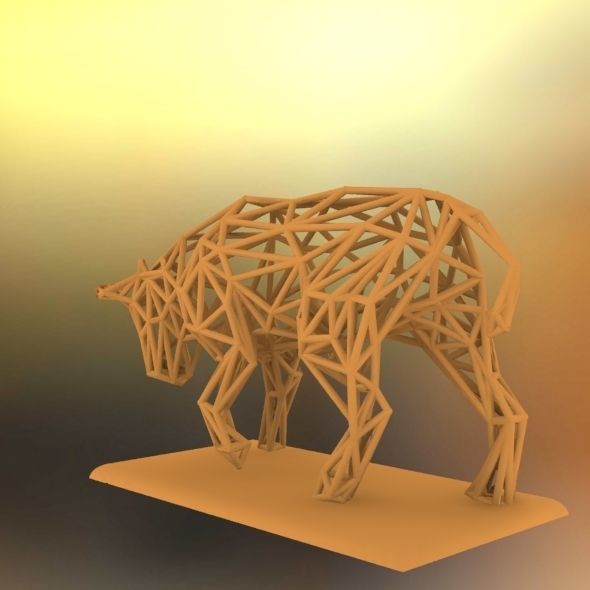 Raging bull 3D print model_36