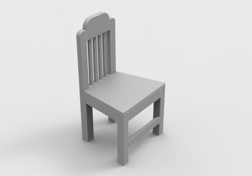 Wooden  Chair 3D print model_23