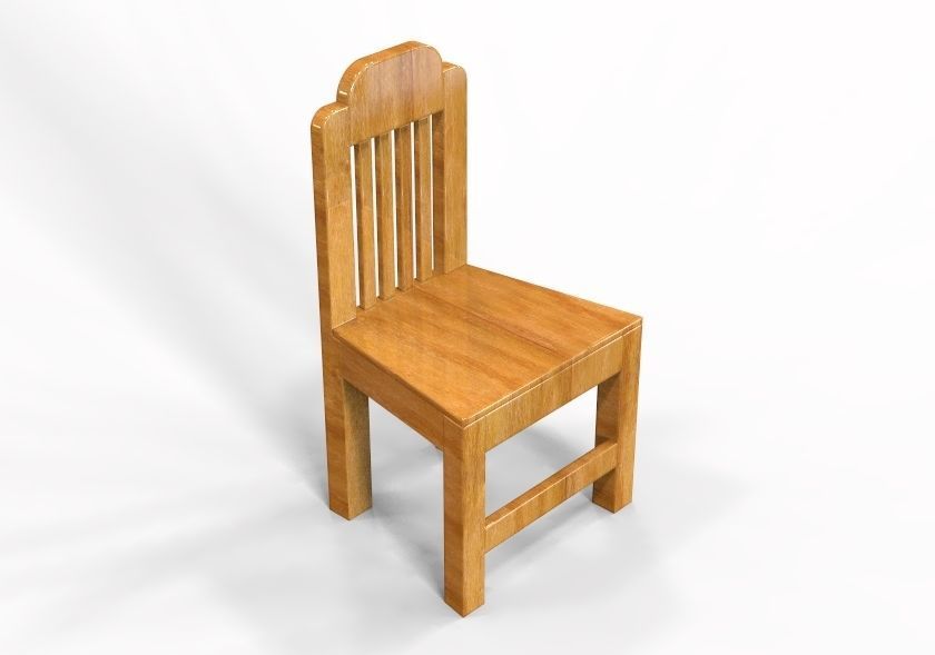Wooden  Chair 3D print model_6