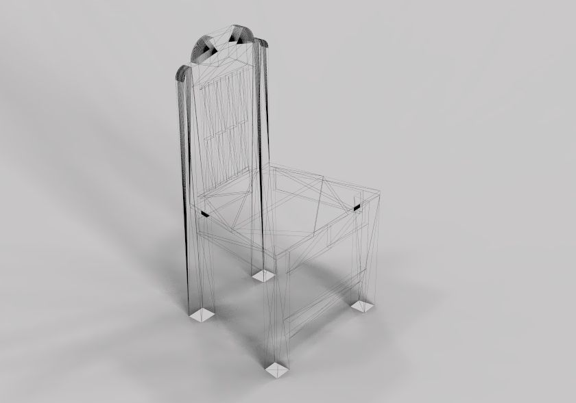 Wooden  Chair 3D print model_20