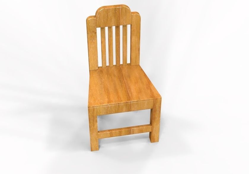 Wooden  Chair 3D print model_14