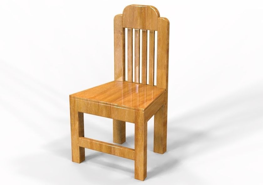 Wooden  Chair 3D print model_3