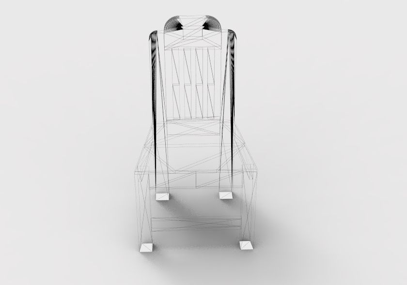 Wooden  Chair 3D print model_22