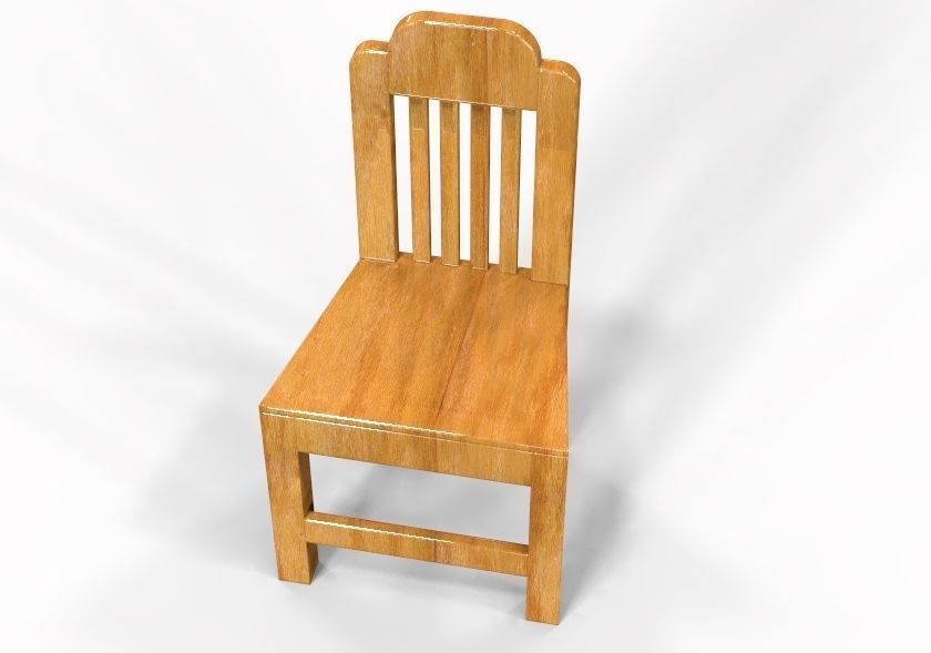 Wooden  Chair 3D print model_5