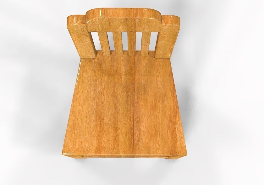 Wooden  Chair 3D print model_15
