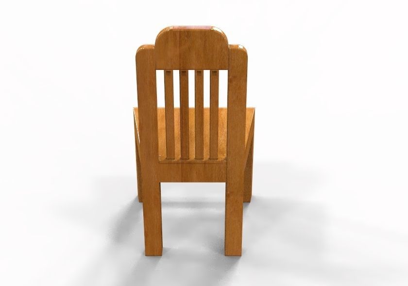 Wooden  Chair 3D print model_9
