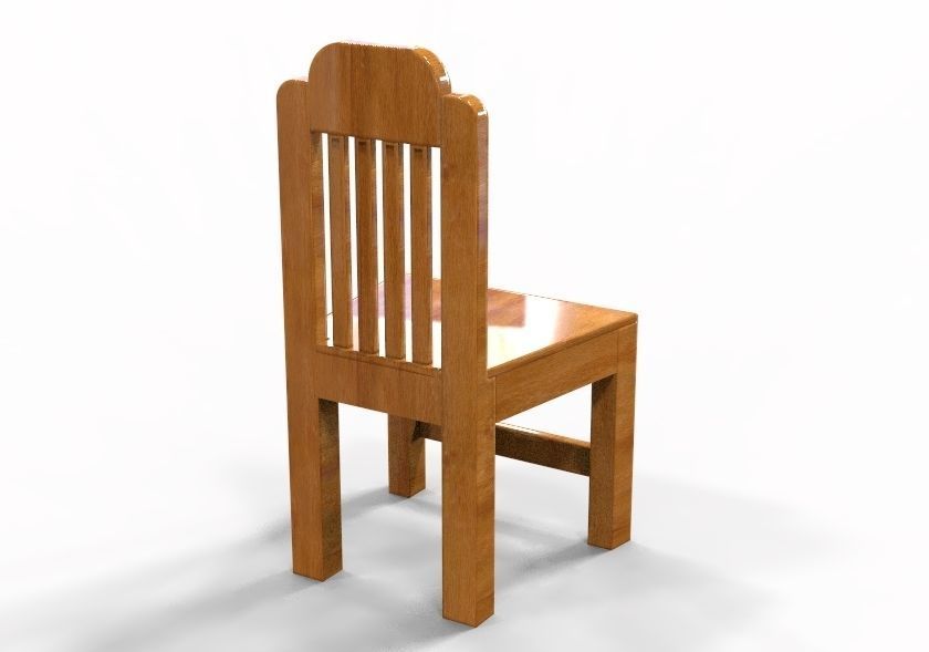 Wooden  Chair 3D print model_8