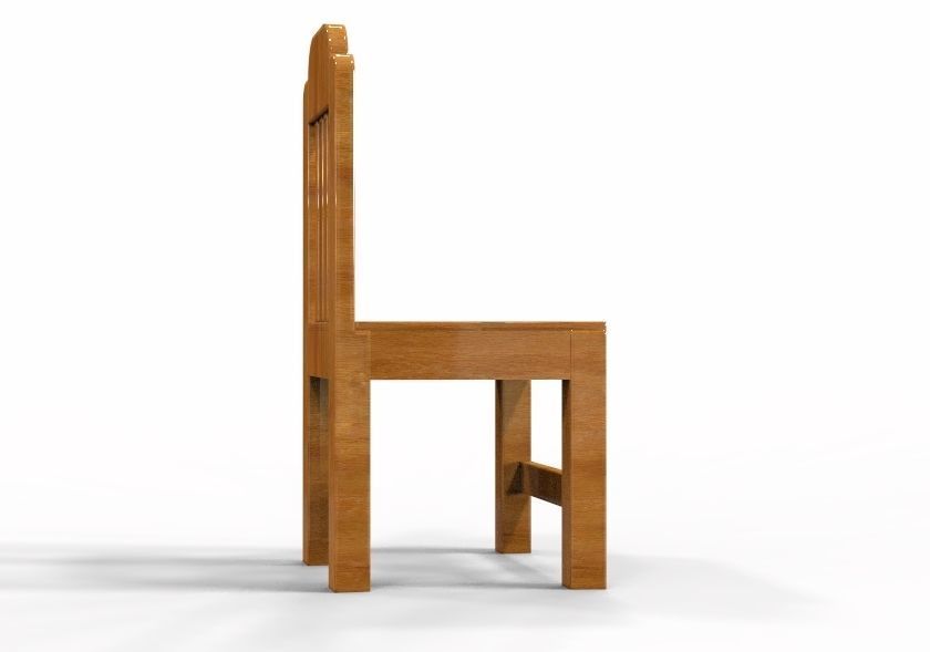 Wooden  Chair 3D print model_18